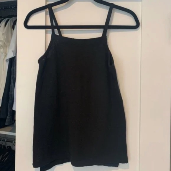 Black Madewell Square Neck Apron Tank Top [Extra Small / XS] - Picture 3 of 4
